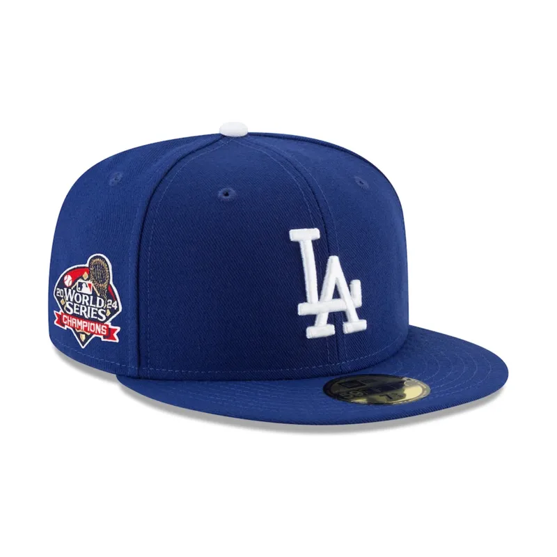 New Era 59Fifty Authentic Collection Los Angeles Dodgers 2024 World Series Champs Patch Hat - Royal sold by Hat Club