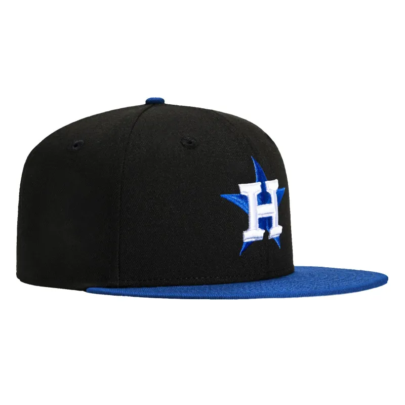 New Era 59Fifty Houston Astros Hat - Black, Royal, White sold by Hat Club
