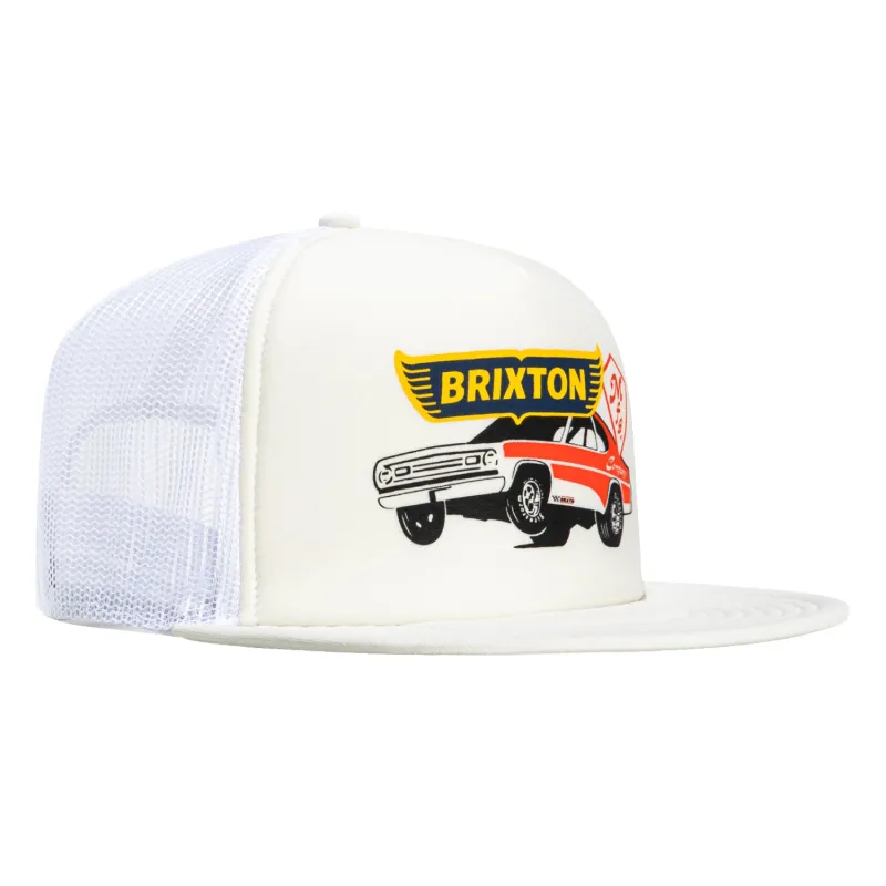 Brixton Barona Mesh Snapback Trucker Foam Hat - White sold by Hat Club