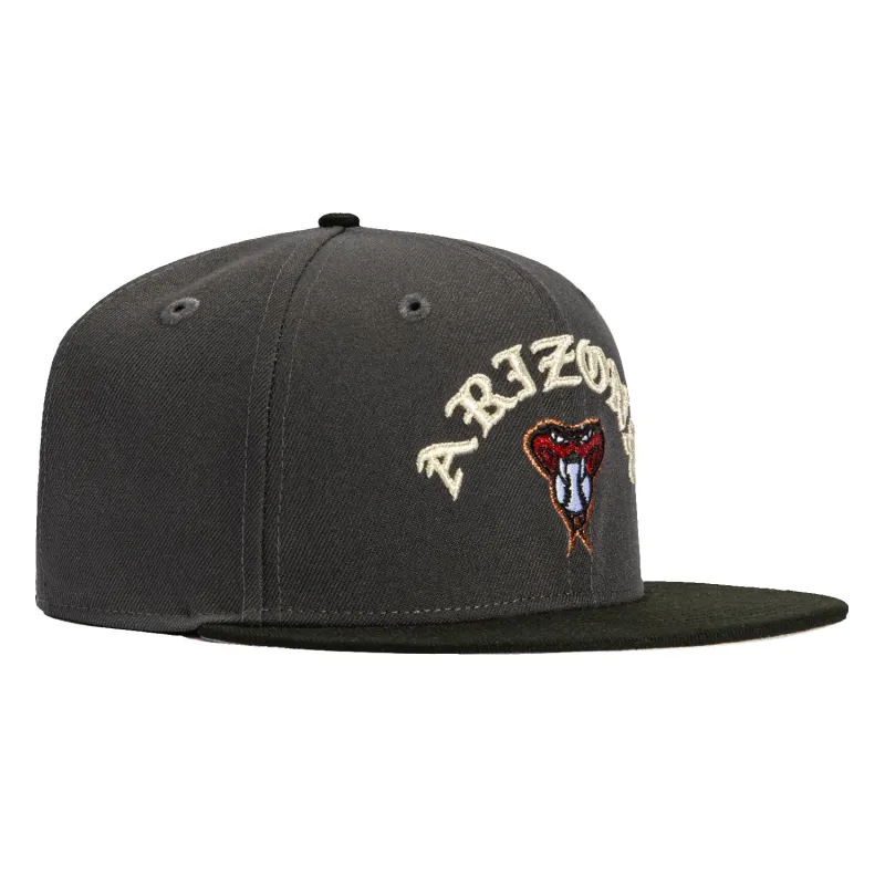 New Era 59Fifty Arizona Diamondbacks Arch Hat - Graphite, Black sold by Hat Club