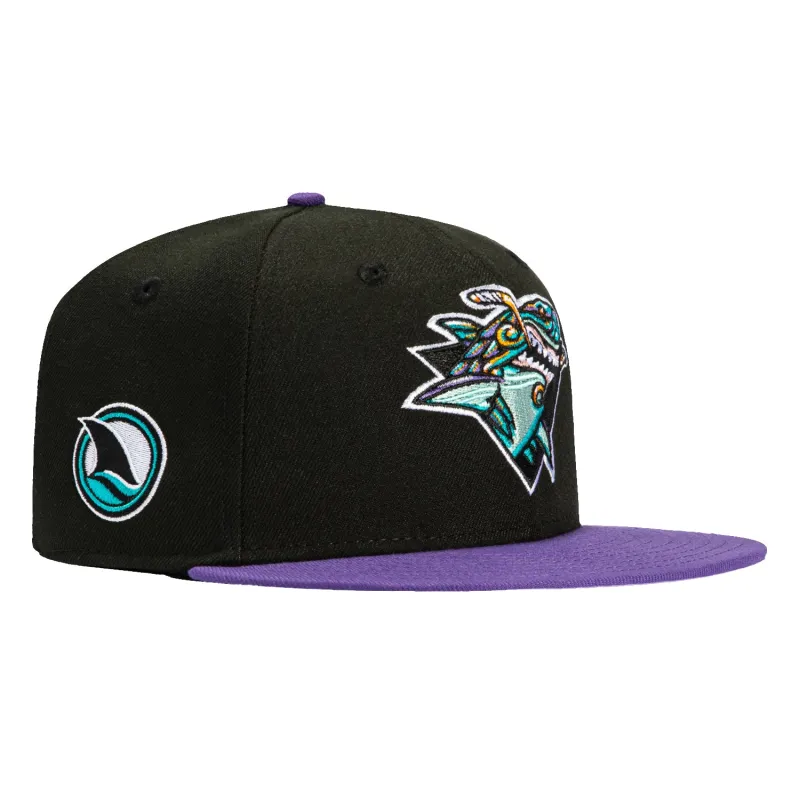 New Era 59Fifty San Jose Sharks Logo Patch Hat - Black, Purple sold by Hat Club
