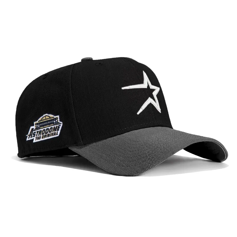 47 Brand Dark Glow Houston Astros Astrodome Patch MVP Adjustable Velcro Hat - Black, Graphite made by 47