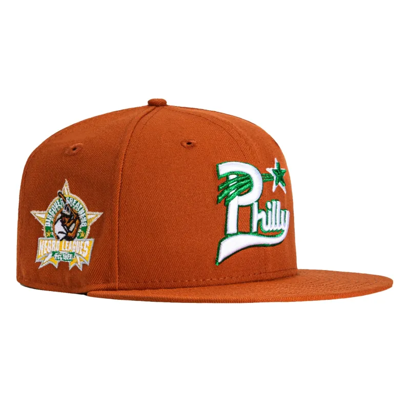 New Era 59Fifty Philadelphia Stars Negro League Patch Hat - Burnt Orange made by New Era