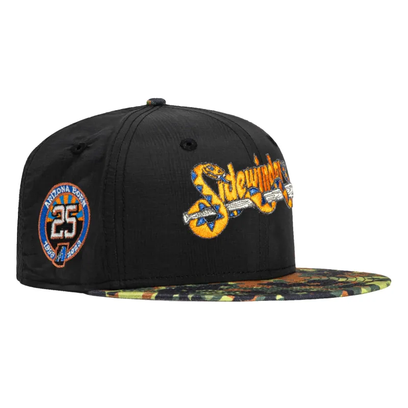 New Era 59Fifty Outdoors Tucson Sidewinders 25th Anniversary Patch Logo Hat - Black, Camo made by New Era