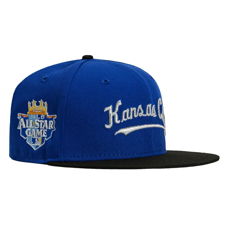 New Era 59Fifty Kansas City Royals 2012 All Star Game Patch Script Hat - Royal, Black sold by Hat Club
