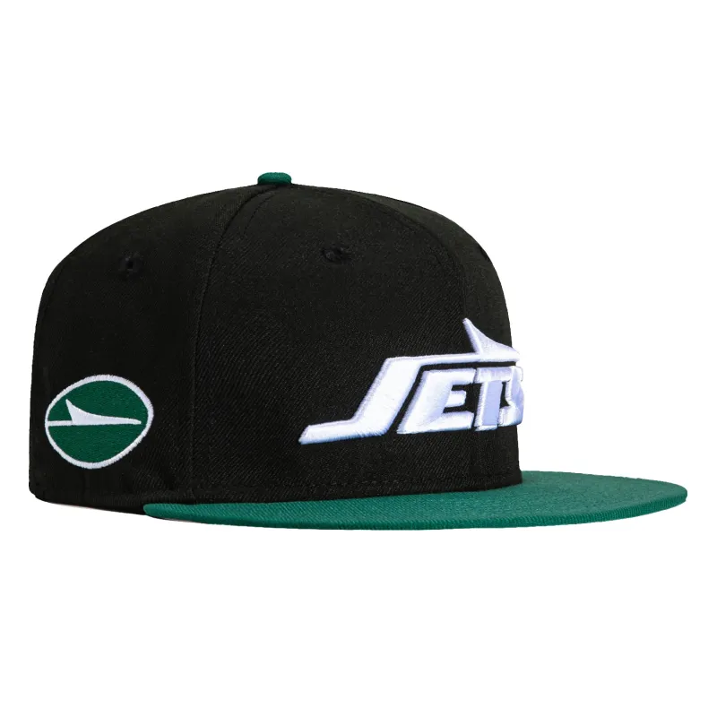New Era 59Fifty New York Jets Logo Patch Hat - Black, Green sold by Hat Club