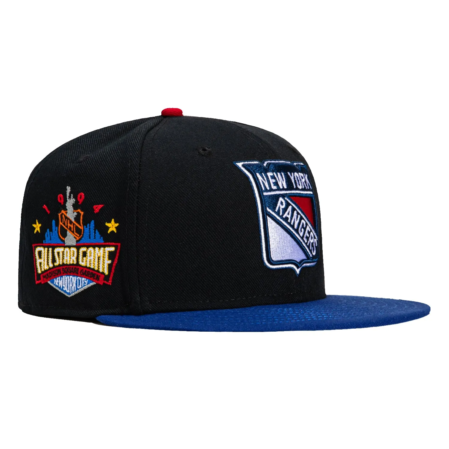 Mitchell & Ness New York Rangers 1994 All Star Game Patch Hat - Black, Royal sold by Hat Club
