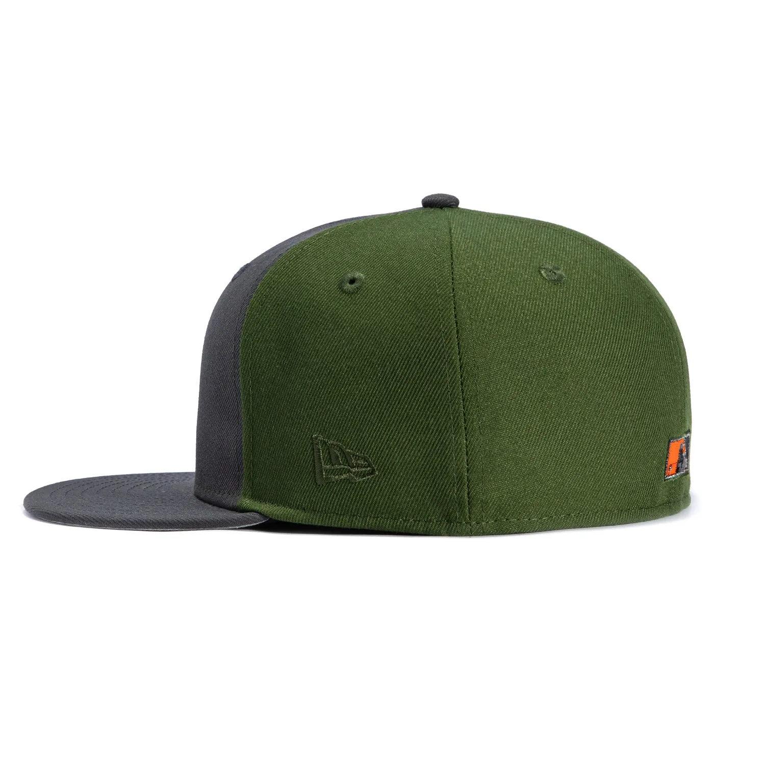New Era 59Fifty Los Angeles Dodgers 1981 World Series Patch Rail Hat - Graphite, Olive sold by Hat Club product image thumbnail 3