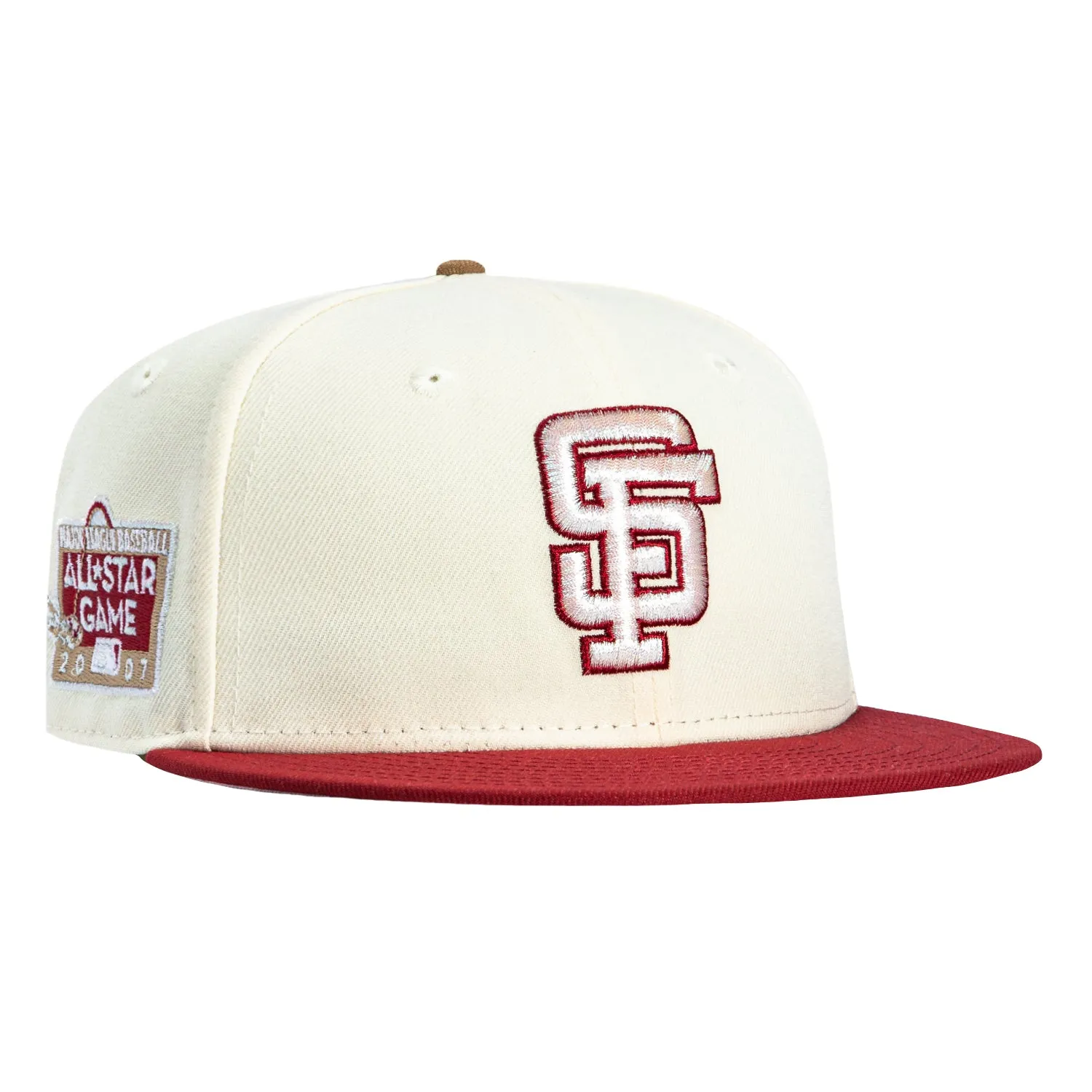 New Era 59Fifty Just Desserts San Francisco Giants 2007 All Star Game Patch Pink UV Hat - White, Cardinal sold by Hat Club