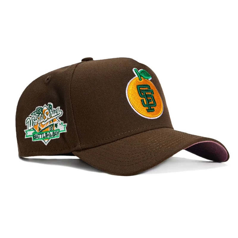 New Era 9Forty A-Frame San Francisco Giants 1989 World Series Patch Orange Snapback Hat - Brown made by New Era