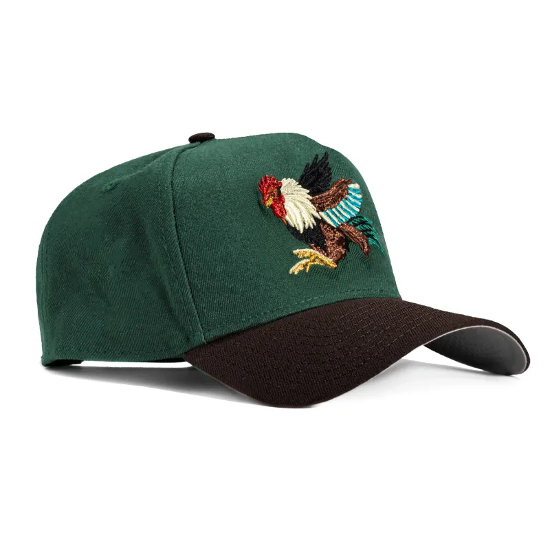New Era 9Forty A-Frame Port City Roosters Snapback Hat - Green, Brown sold by Hat Club