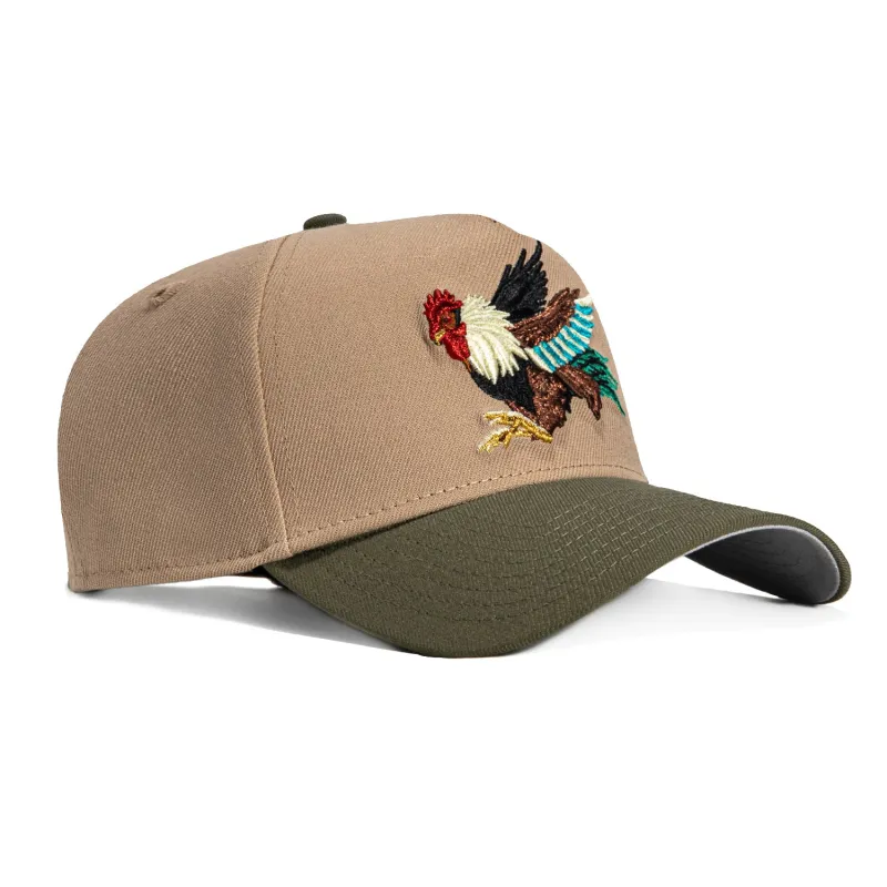 New Era 9Forty A-Frame Port City Roosters Snapback Hat - Tan, Olive made by New Era