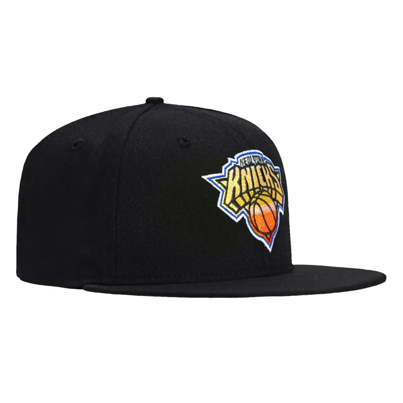 New Era 59Fifty Gradient Logo New York Knicks Hat - Black sold by Hat Club