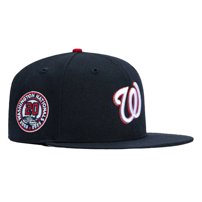 New Era 59Fifty Washington Nationals 20th Anniversary Patch Hat - Navy sold by Hat Club