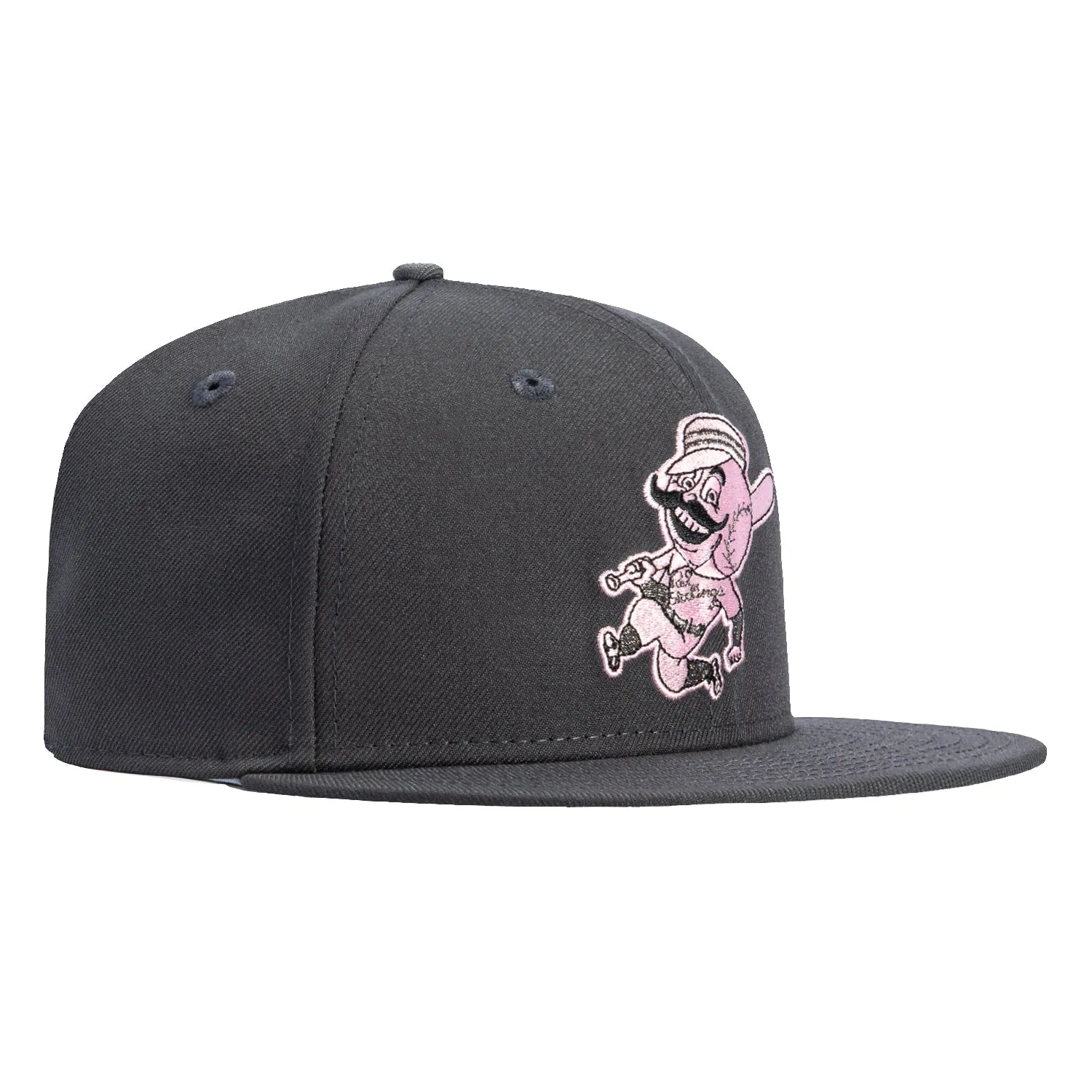 New Era 59Fifty Show Cincinnati Reds Mr. Redlegs Hat - Graphite, Pink sold by Hat Club