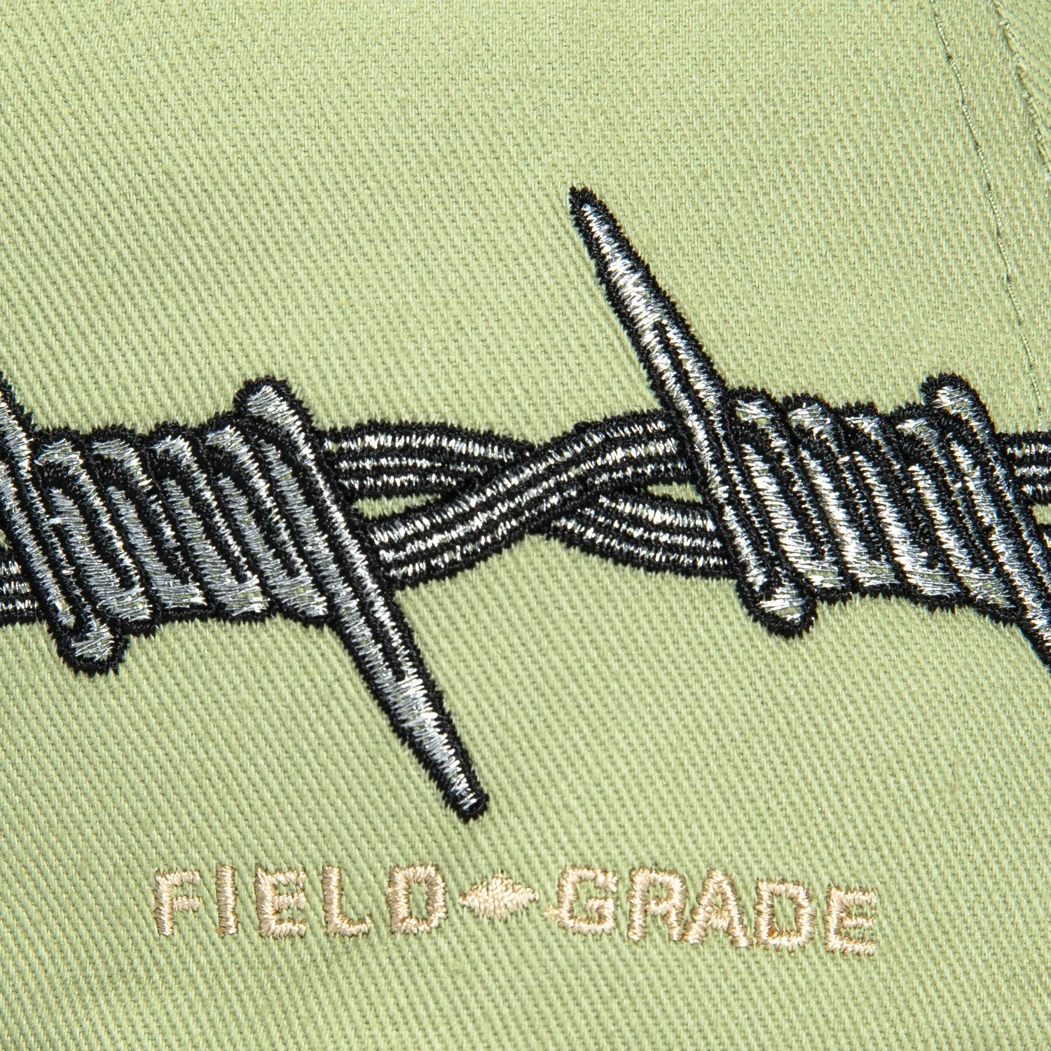 Field Grade Road to Nowhere Barbed Wire Snapback Rope Hat - Green, Tan sold by Hat Club product image thumbnail 4