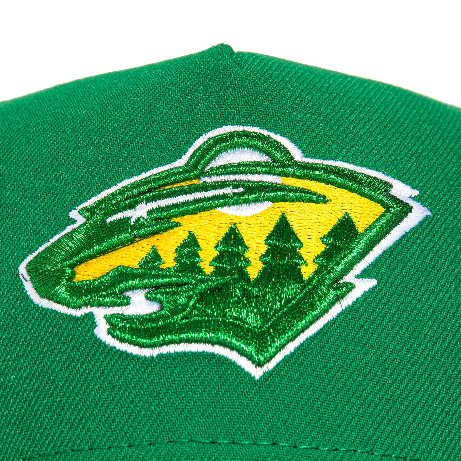 New Era 9Forty A-Frame Minnesota Wild Logo Patch Snapback Hat - Kelly, Gold sold by Hat Club product image thumbnail 3