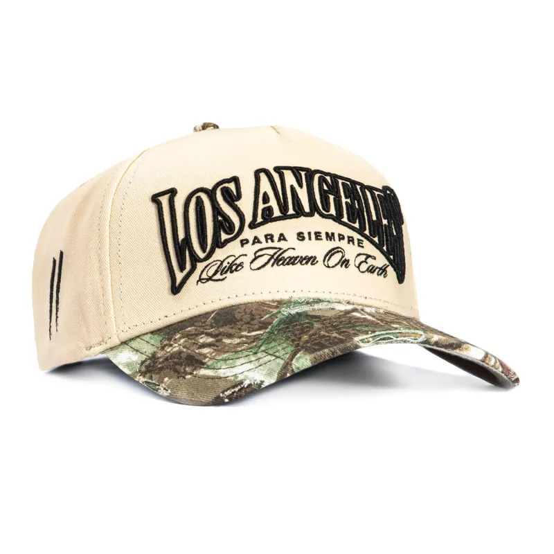 Sworn To Us Un Business Snapback Hat - Natural, Camo made by Hat Club