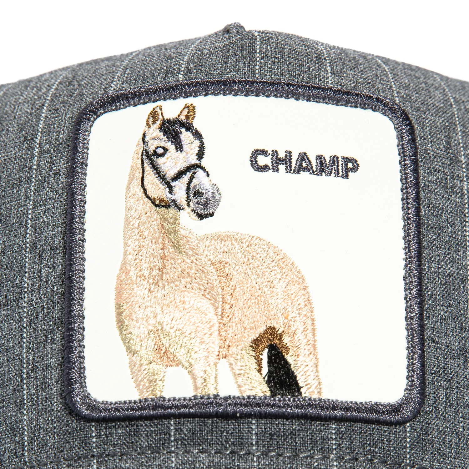 Goorin Bros Suited Champ Adjustable Trucker Snapback Hat - Graphite Pinstripe, Navy sold by Hat Club product image thumbnail 3