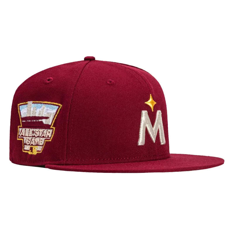 New Era 59Fifty Infinity Minnesota Twins 2014 All Star Game Patch Road Hat - Cardinal, Metallic Silver, Metallic Gold sold by Hat Club