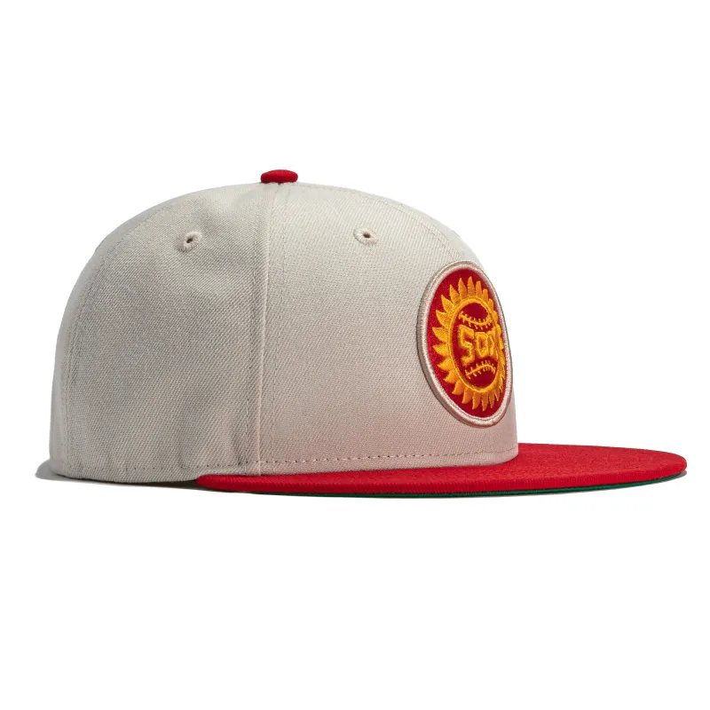 New Era 59Fifty Fresno Sun Sox Hat - Stone, Red sold by Hat Club