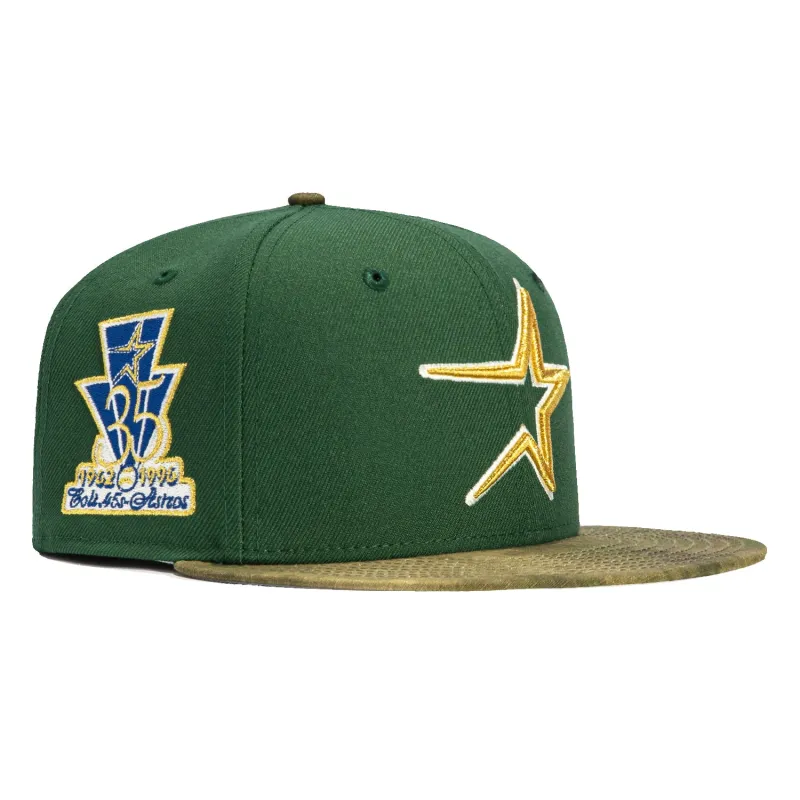 New Era 59Fifty Water Color Camo Houston Astros 35th Anniversary Patch Hat - Green, Camo sold by Hat Club