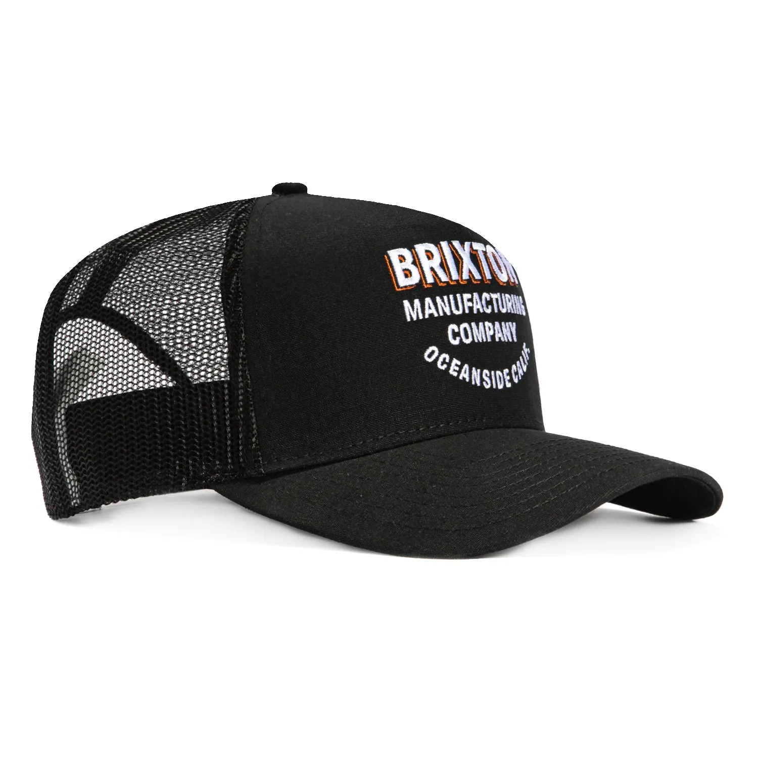 Brixton Redoubt Mesh Snapback Trucker Hat - Black sold by Hat Club