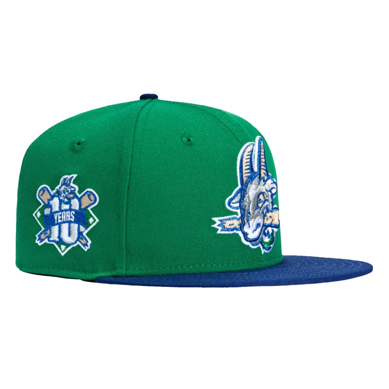 New Era 59Fifty Hartford Yard Goats 10th Anniversary Patch Hat - Kelly, Royal made by New Era