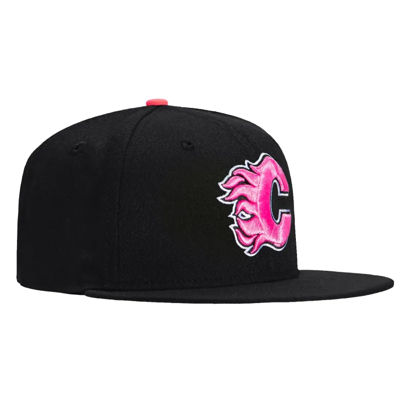 New Era 59Fifty Calgary Flames Hat - Black, Magenta made by New Era