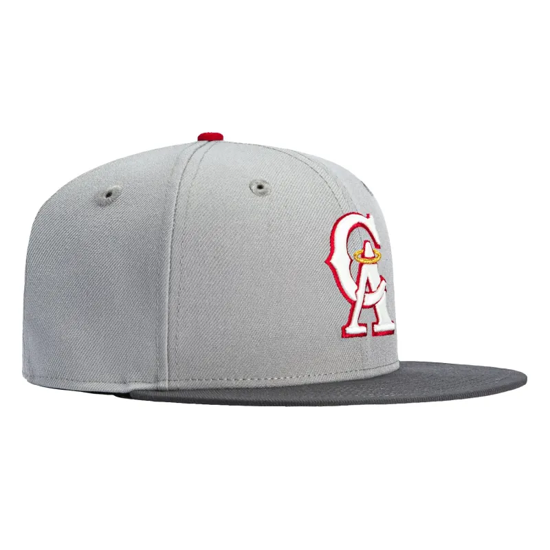 New Era 59Fifty Los Angeles Angels Hat - Grey, Graphite sold by Hat Club