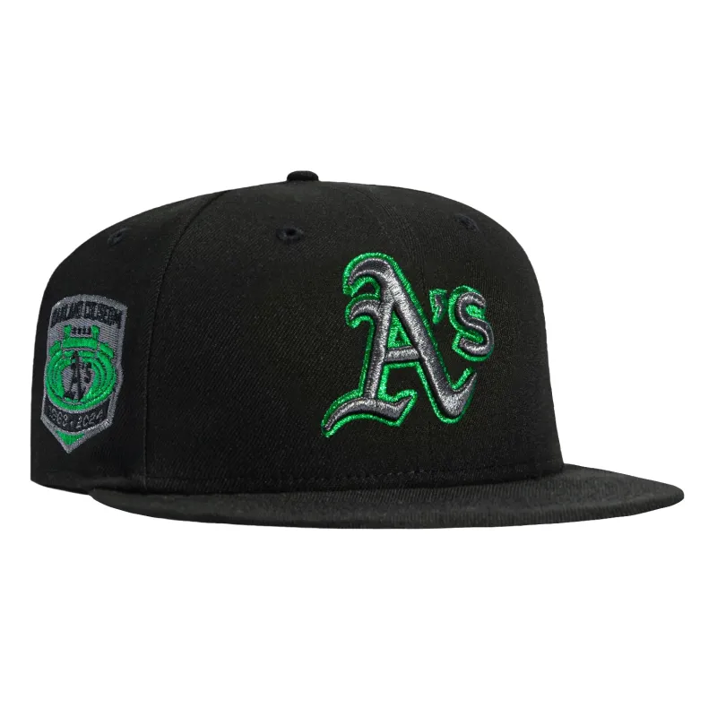 New Era 59Fifty Oakland Athletics Final Season Patch Hat - Black made by New Era
