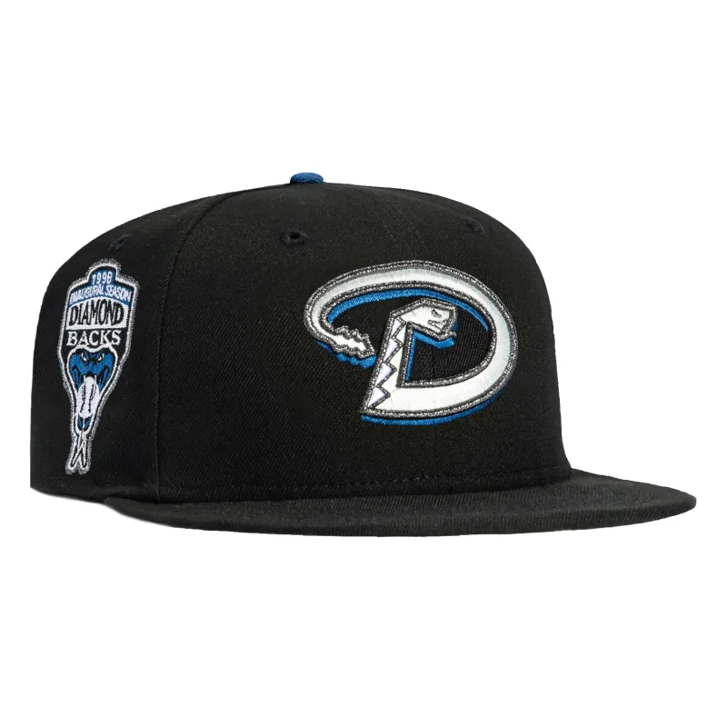 New Era 59Fifty Arizona Diamondbacks Inaugural Patch D Hat - Black, Ivory, Indigo sold by Hat Club