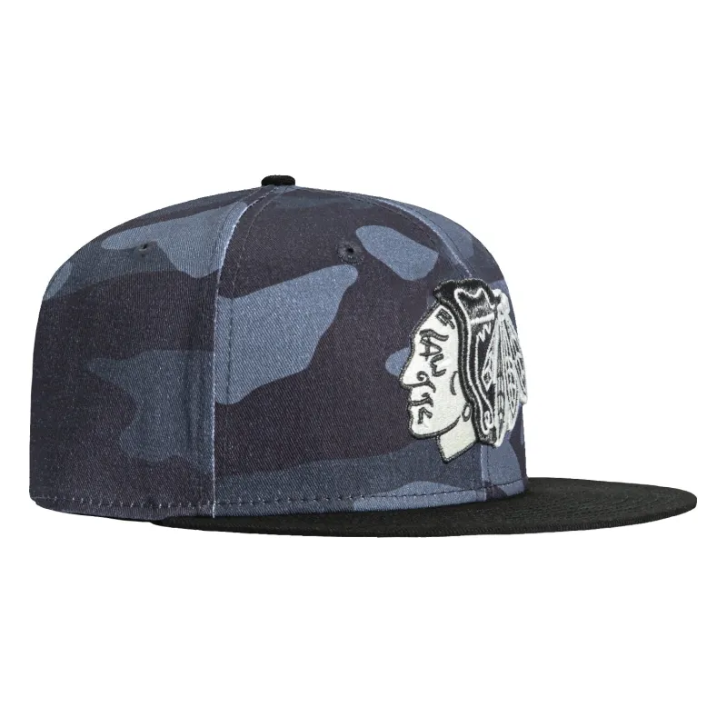 New Era 59Fifty Camo Vize Chicago Blackhawks Glow in the Dark Hat - Camo, Black sold by Hat Club