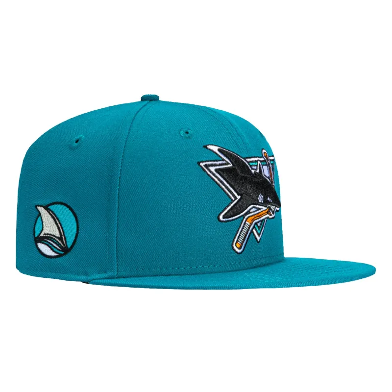 New Era 59Fifty San Jose Sharks Logo Patch 1991 Hat - Teal sold by Hat Club