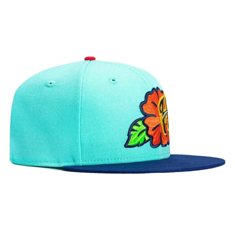 New Era 59Fifty Harrisburg Senators Luau Hat - Mint, Royal made by New Era