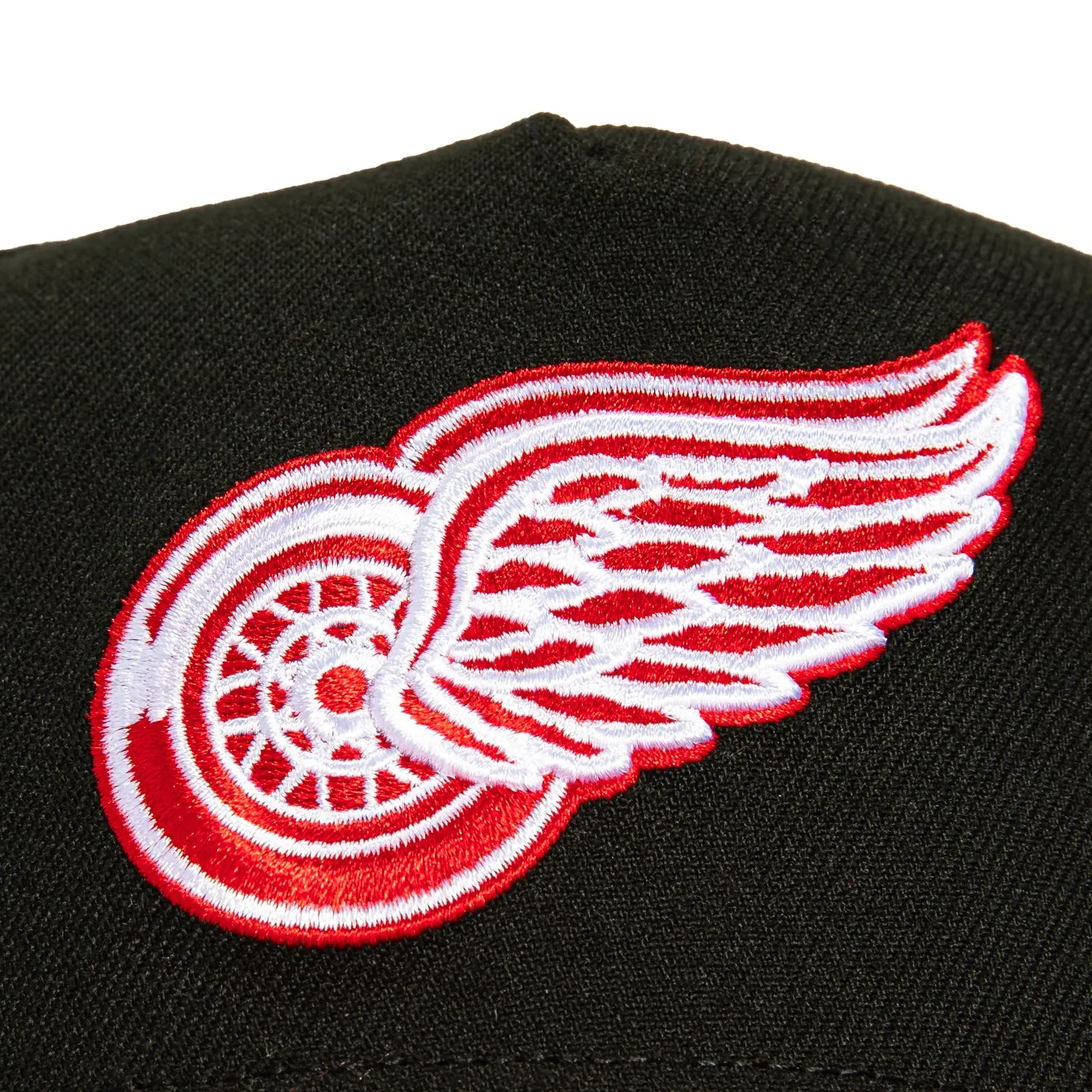 New Era 9Forty A-Frame Detroit Red Wings Word Logo Patch Snapback Hat - Black, Red sold by Hat Club product image thumbnail 3