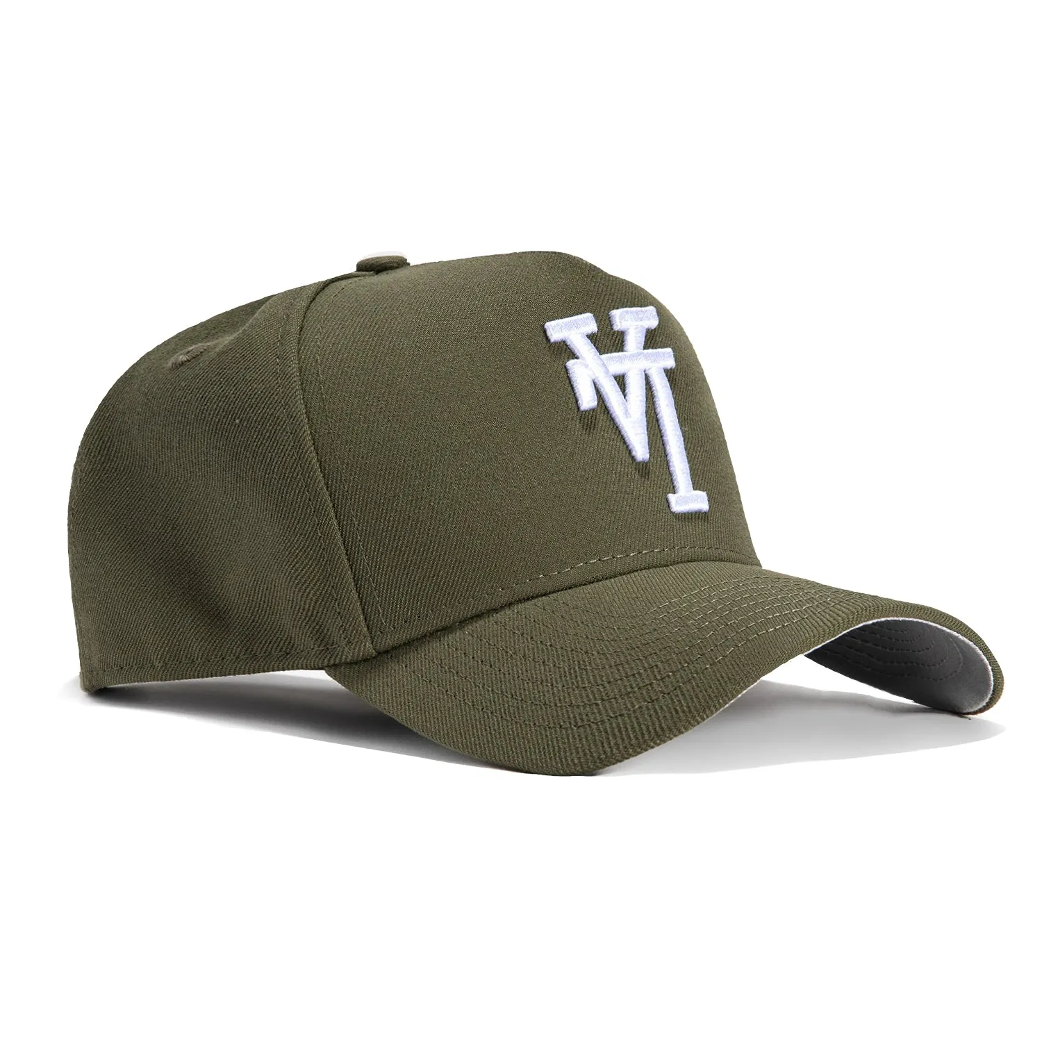 New Era 9Forty A-Frame Los Angeles Dodgers Upside Down Snapback Hat - Olive, White sold by Hat Club