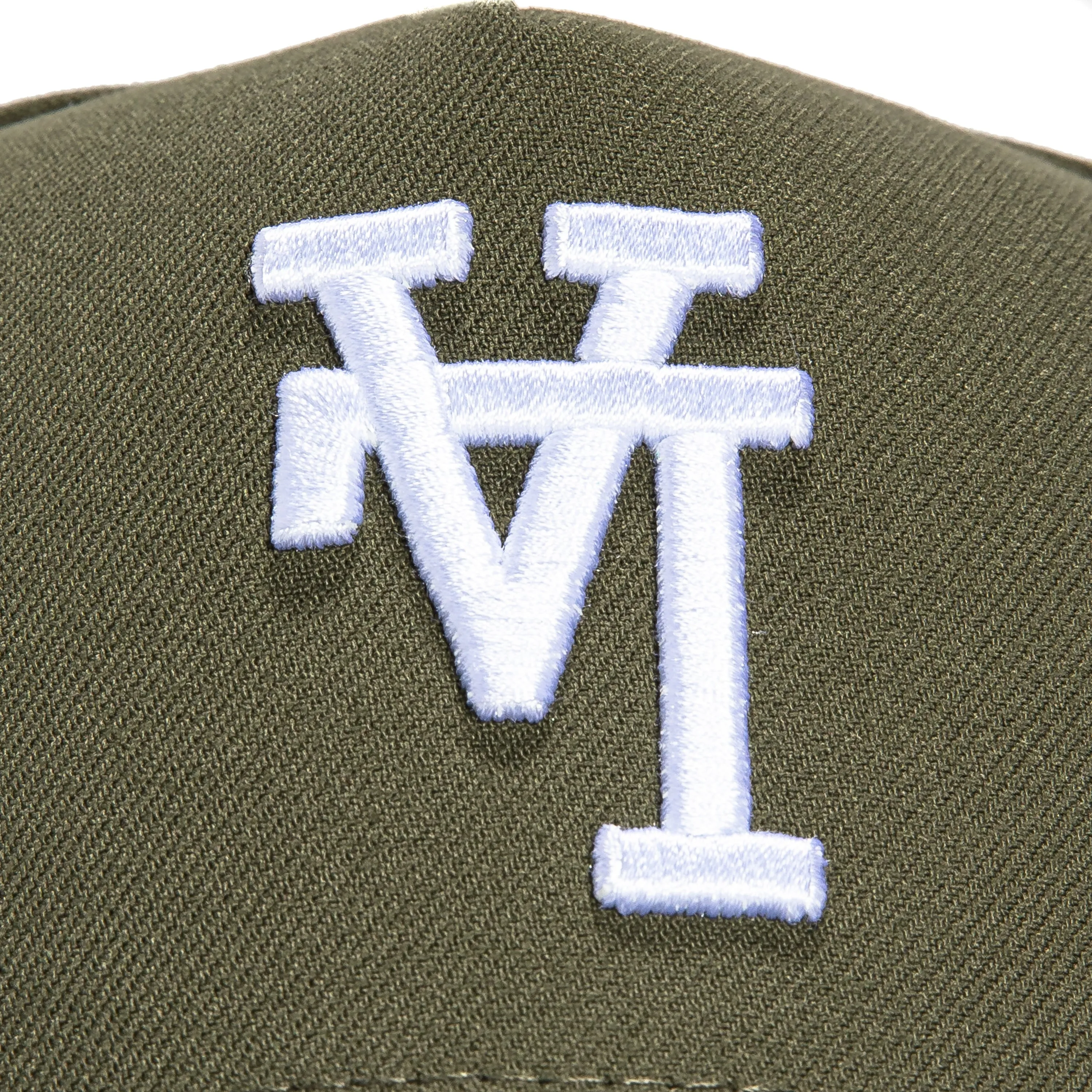 New Era 9Forty A-Frame Los Angeles Dodgers Upside Down Snapback Hat - Olive, White sold by Hat Club product image thumbnail 3