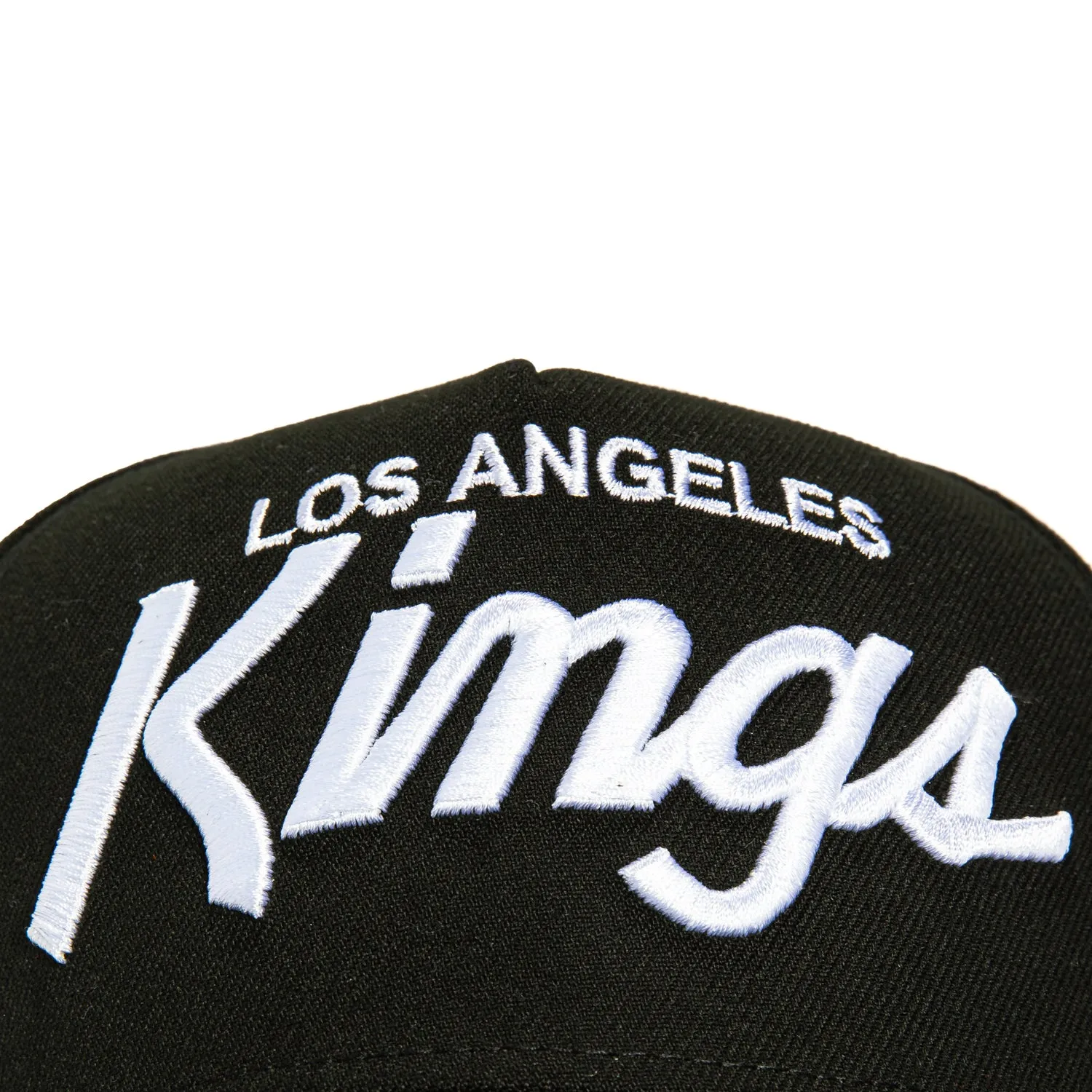 New Era 9Forty A-Frame Los Angeles Kings Script Snapback Hat - Black, White sold by Hat Club product image thumbnail 3