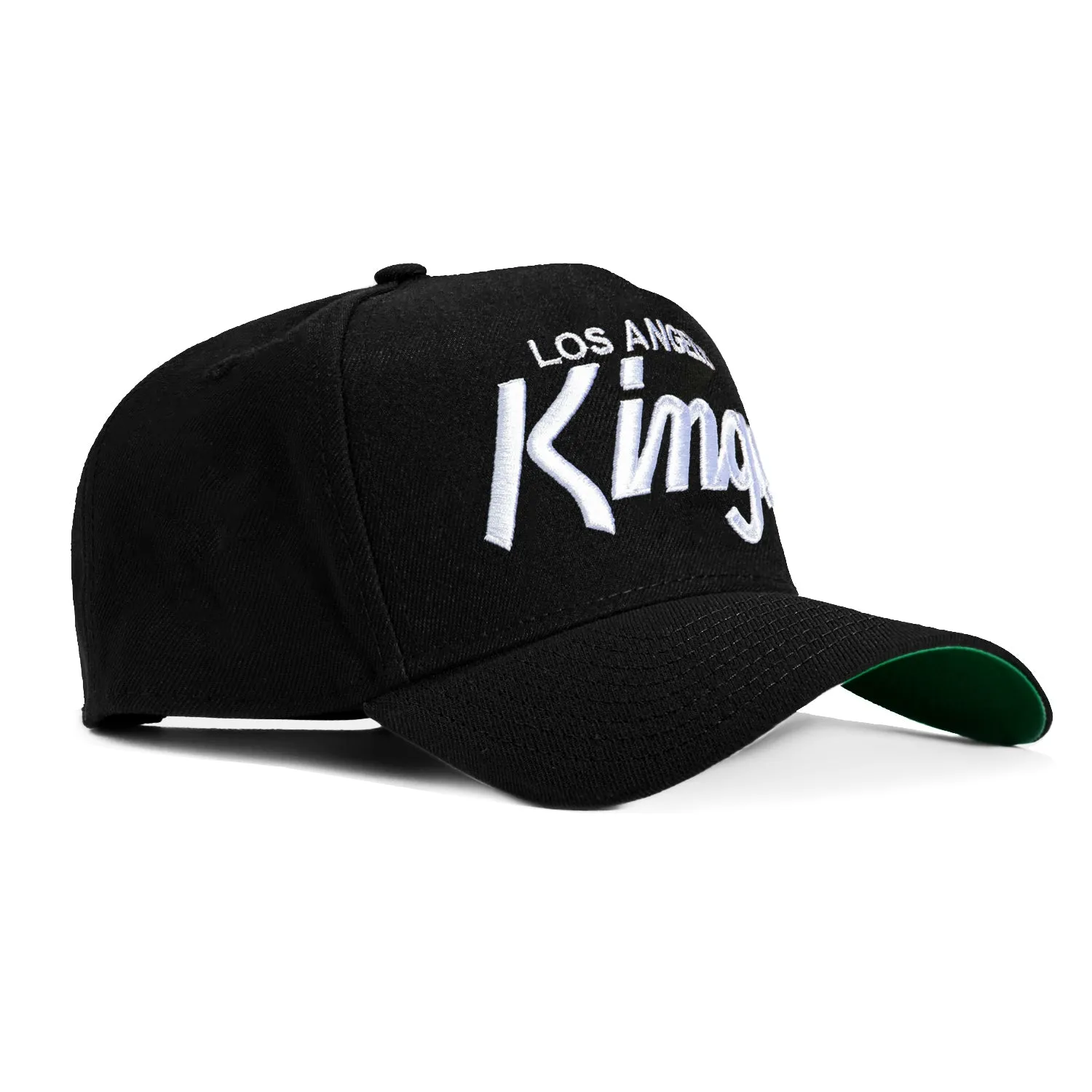 New Era 9Forty A-Frame Los Angeles Kings Script Snapback Hat - Black, White sold by Hat Club