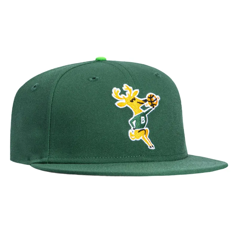 New Era 59Fifty Milwaukee Bucks 1968 Alternate Hat - Green sold by Hat Club