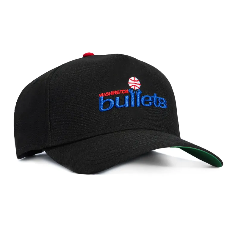 New Era 9Forty A-Frame Washington Bullets Logo Snapback Hat - Black sold by Hat Club