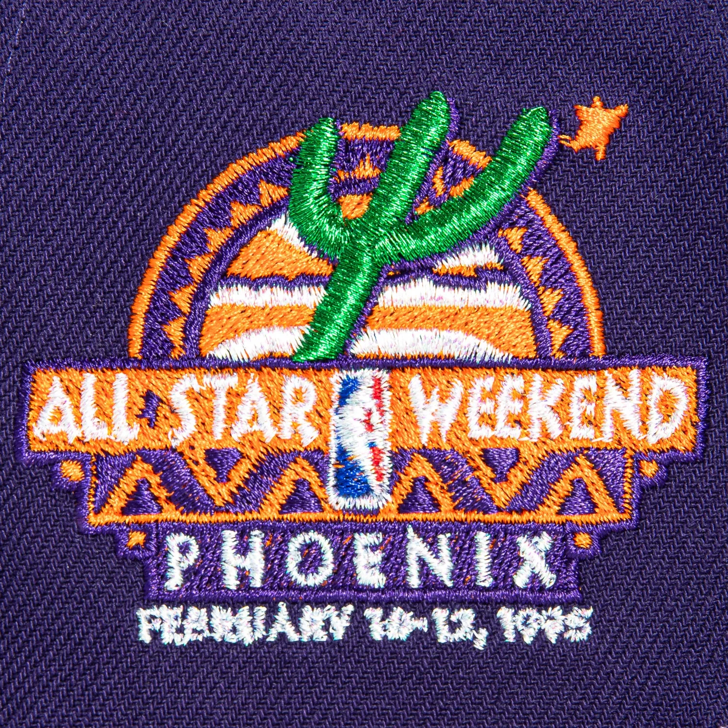 New Era 9Forty A-Frame Phoenix Suns 1995 All Star Game Patch Snapback Hat - Purple, Black sold by Hat Club product image thumbnail 4