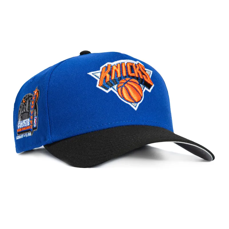 New Era 9Forty A-Frame New York Knicks 1998 All Star Game Patch Snapback Hat - Royal, Black made by Hat Club