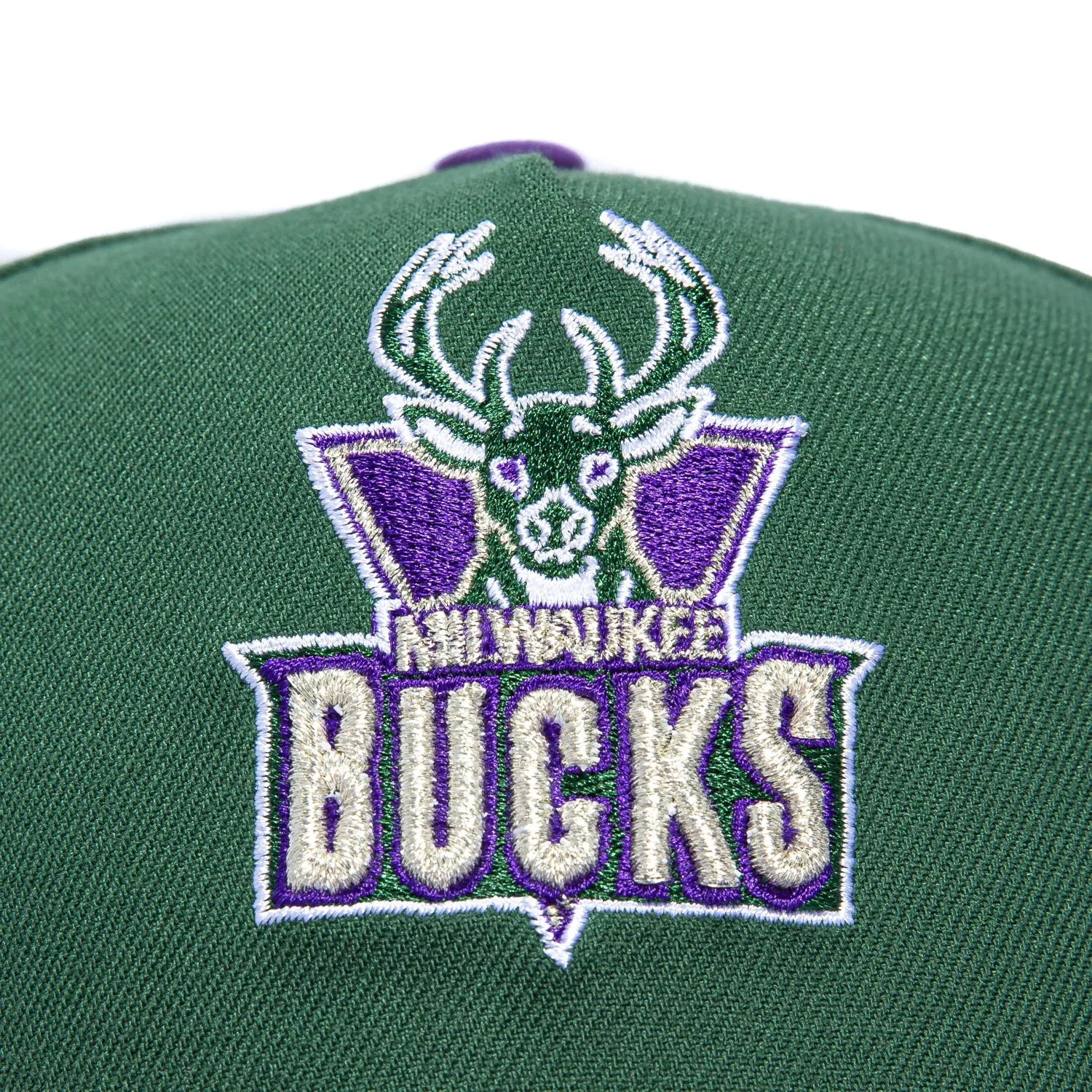 New Era 9Forty A-Frame Milwaukee Bucks Logo Patch 1993 Snapback Hat - Green, Purple sold by Hat Club product image thumbnail 3