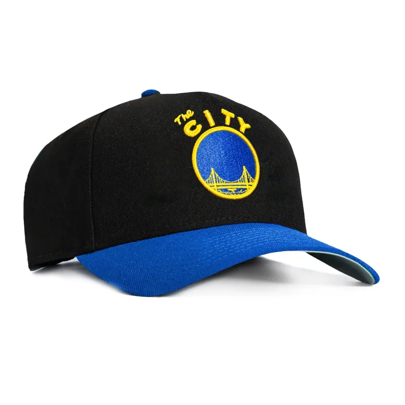 New Era 9Forty A-Frame Golden State Warriors 1969 Snapback Hat - Black, Royal sold by Hat Club