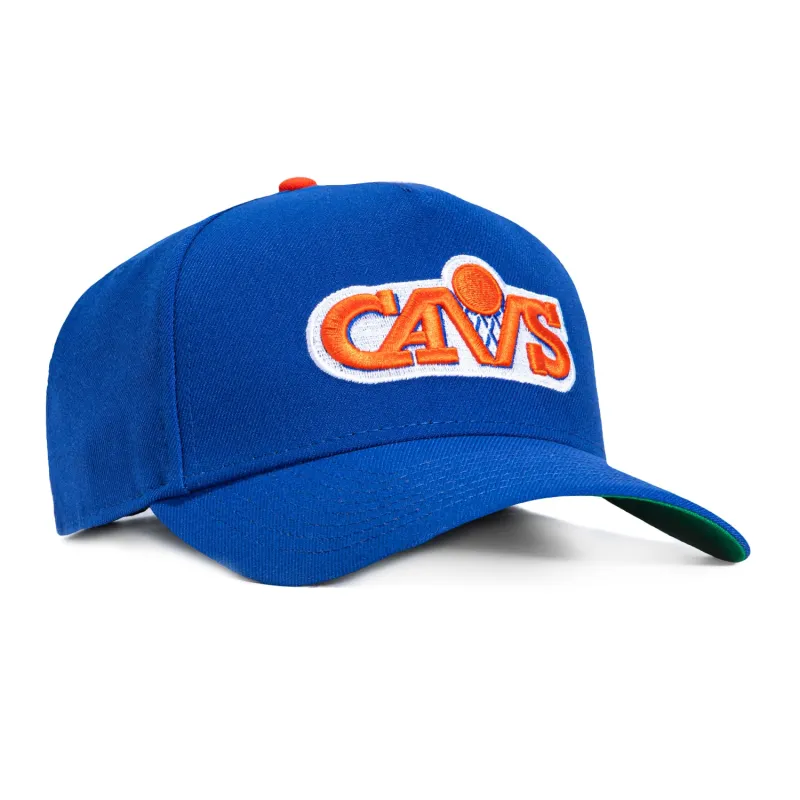 New Era 9Forty A-Frame Cleveland Cavaliers 1983 Snapback Hat - Royal sold by Hat Club