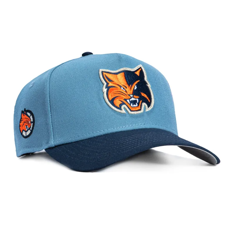 New Era 9Forty A-Frame Charlotte Bobcats Logo Patch Alternate Snapback Hat - Indigo, Navy made by New Era
