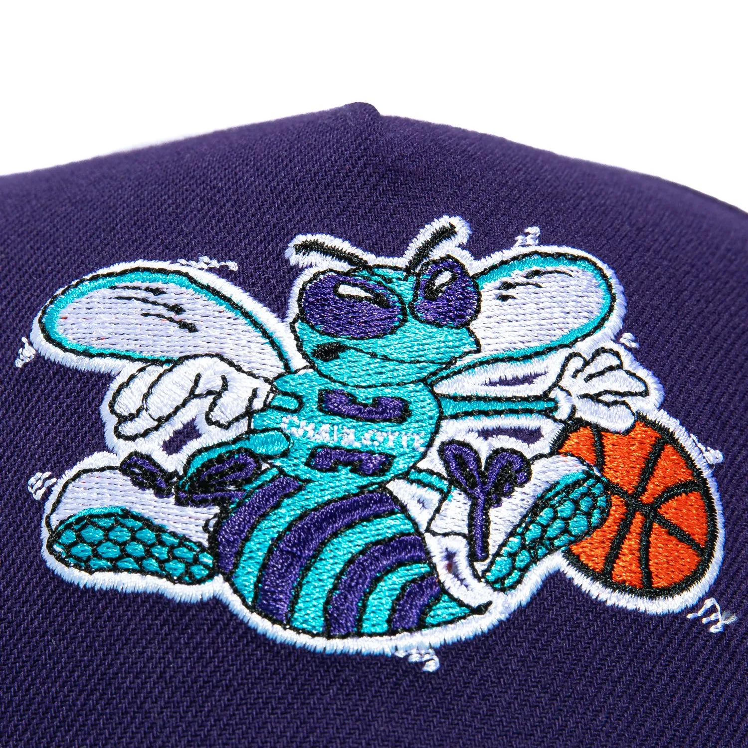 New Era 9Forty A-Frame Charlotte Hornets 1991 All Star Game Patch Snapback Hat - Purple, Teal sold by Hat Club product image thumbnail 3