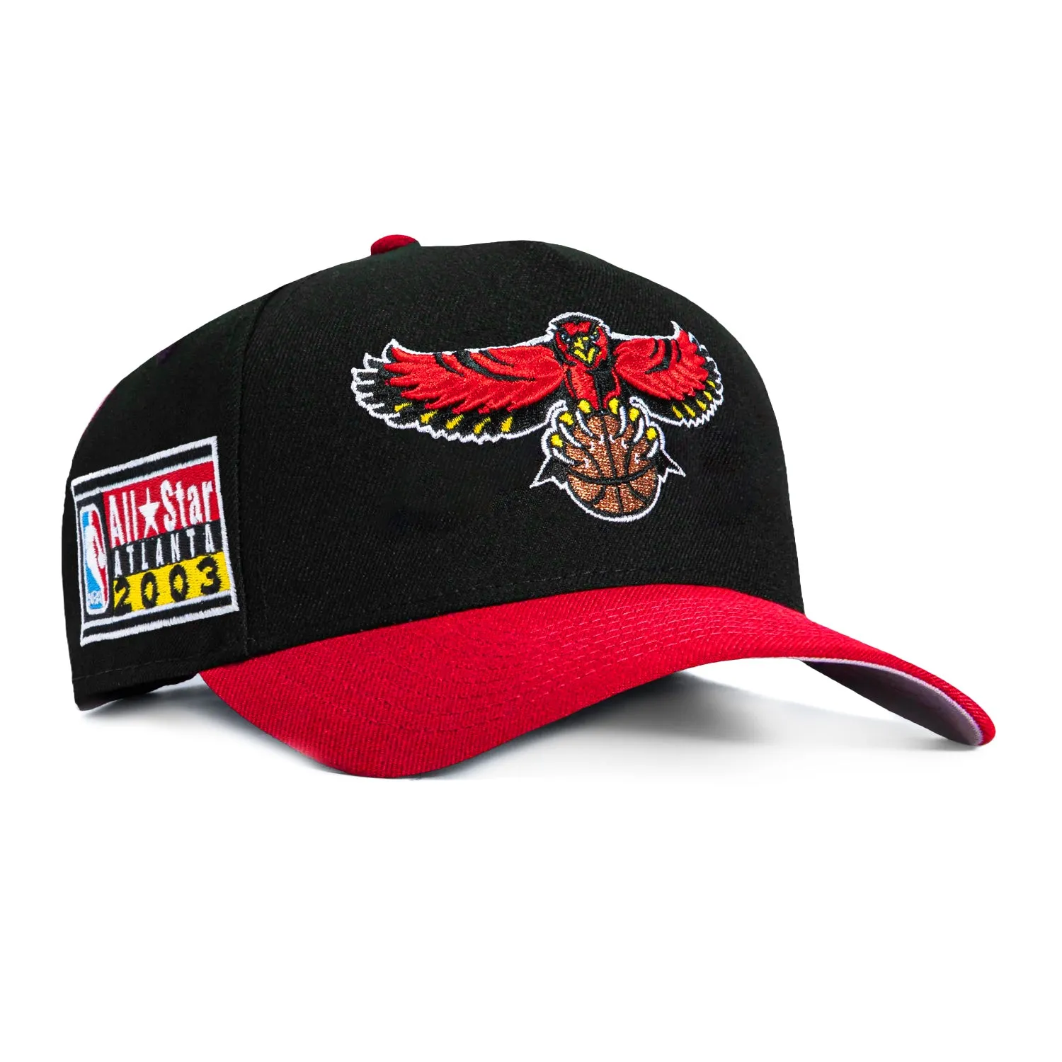 New Era 9Forty A-Frame Atlanta Hawks 2003 All Star Game Patch Snapback Hat - Black, Red sold by Hat Club